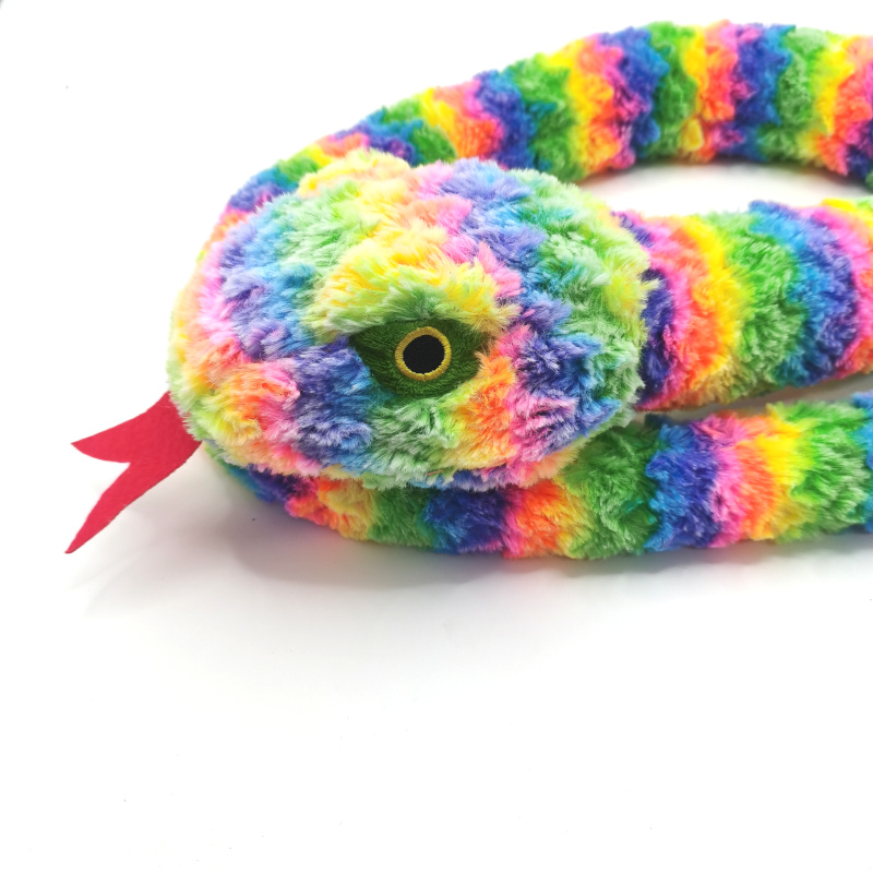 Cobra de brinquedo de pelúcia macia para animais de estimação